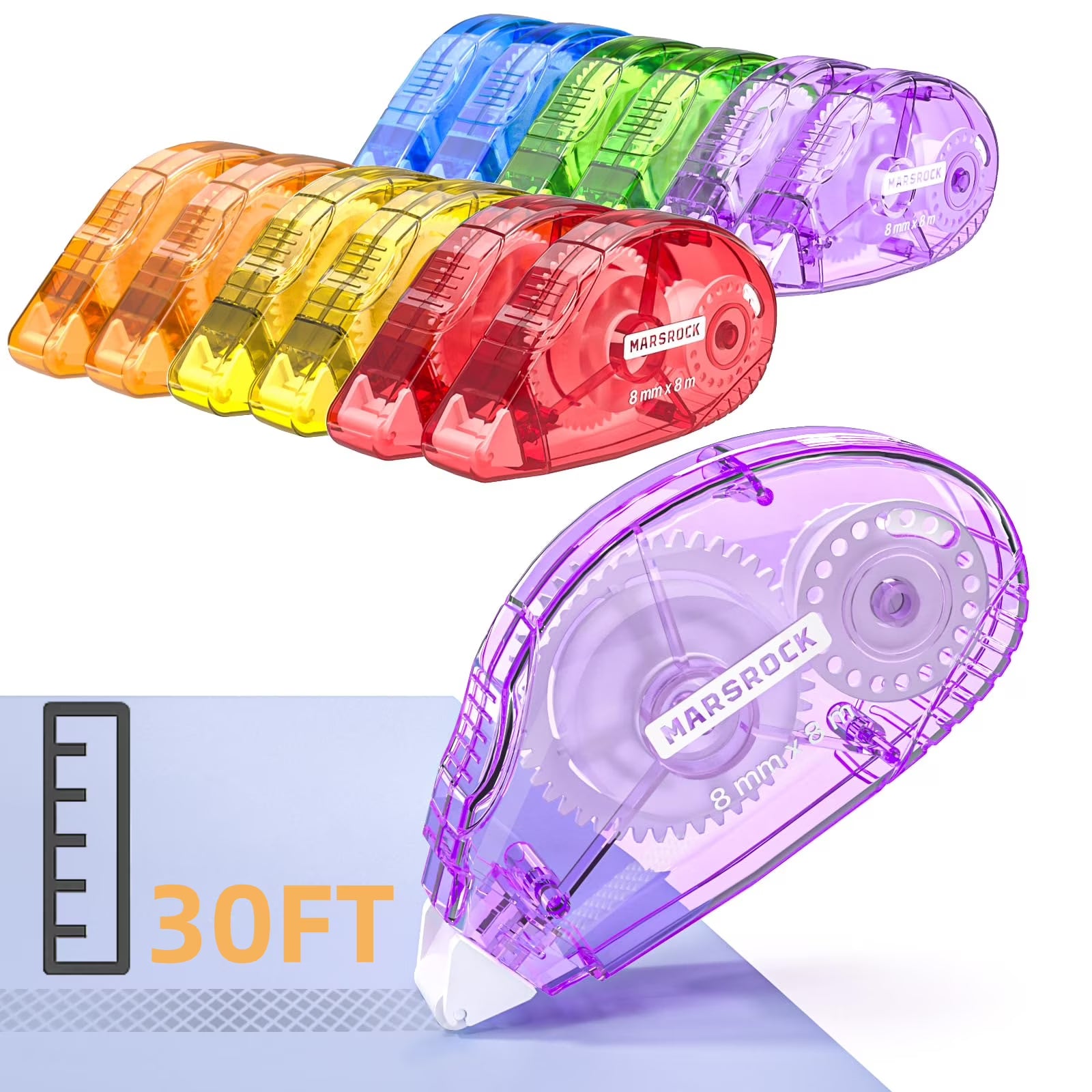 MarsRock Double-Sided Adhesive Dots Roller – 12 Pack (0.31IN x 26FT) Dots Glue