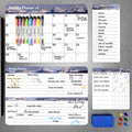 Marsrock 17" x 11"Grey Magnetic Refrigerator Whiteboard Calendar,Dry Erase Weekly or Monthly Planner Board&8 Markers,6 Magnets,1 Eraser