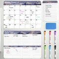 Marsrock New (3-Pack）14" x 11"Grey Magnetic Refrigerator Whiteboard Calendar,Fridge Dry Erase Weekly And Monthly Planner Board