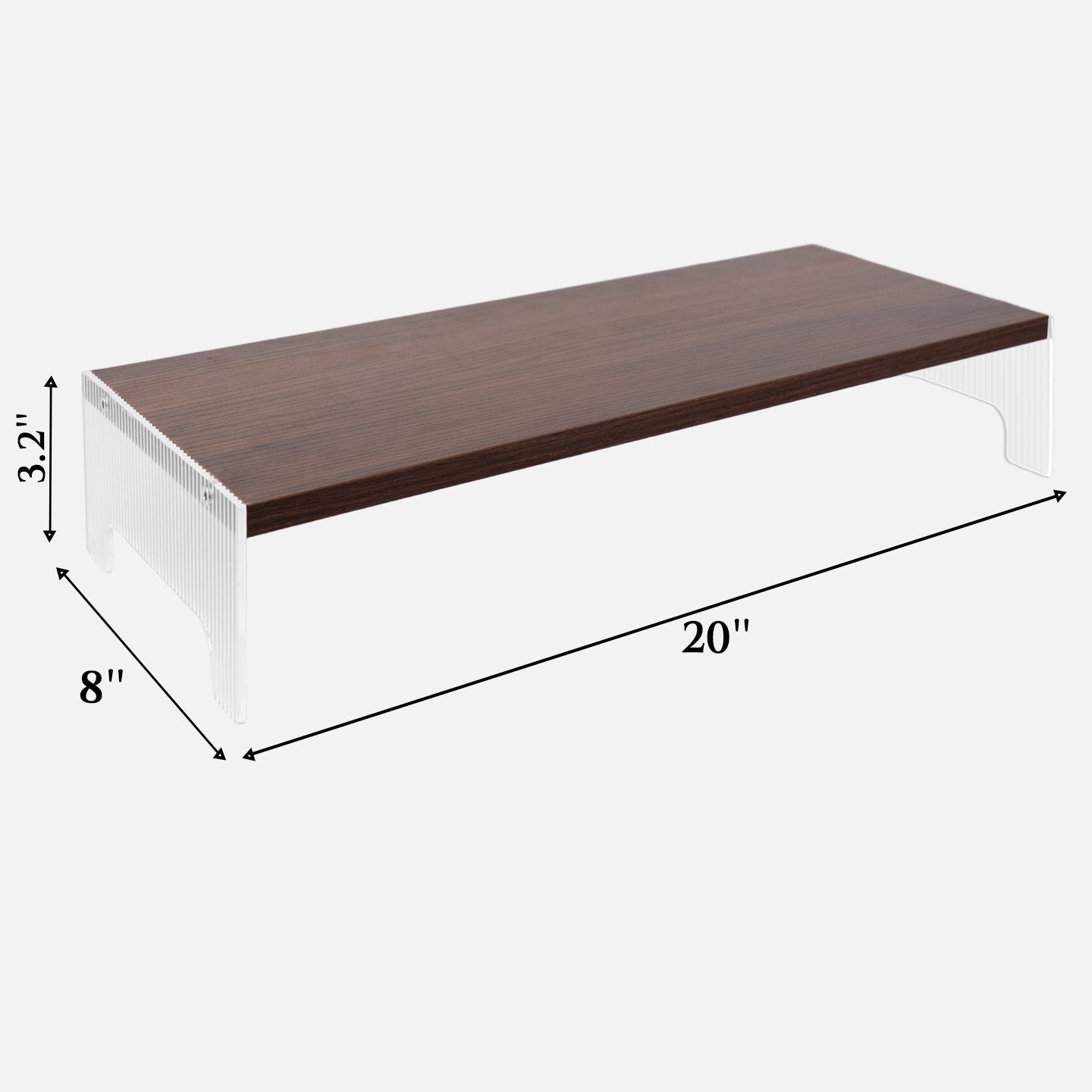 Marsrock Wood&Acrylic Computer Monitor Stand Desk Desktop Organizer Table For Home,Office Workspace,Laptop Riser,Printer,PC&TV Screen Riser